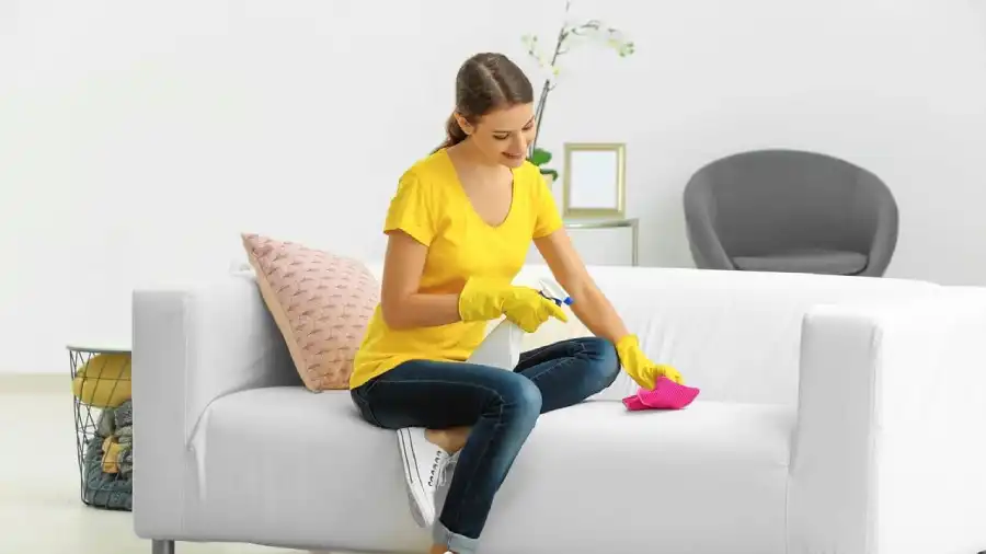تمیز کردن مبلمان رنگ روشن