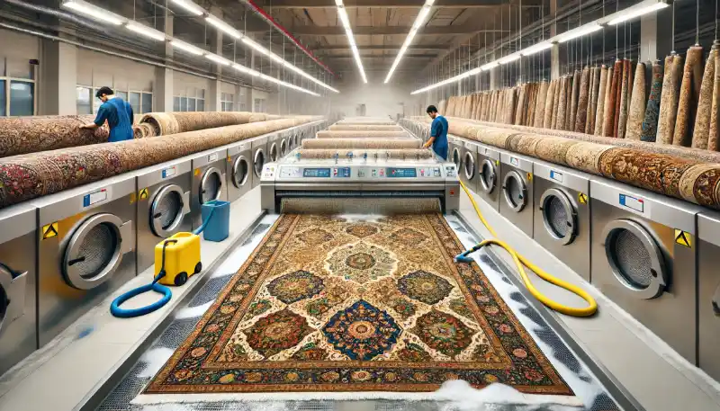 تصویر قالیشویی در کاشانی