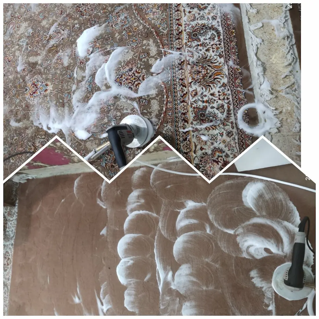 شستشوی موکت ظریف مصور با اذین کارپت